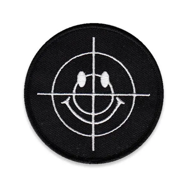 Smile Target Embroidered Patch
