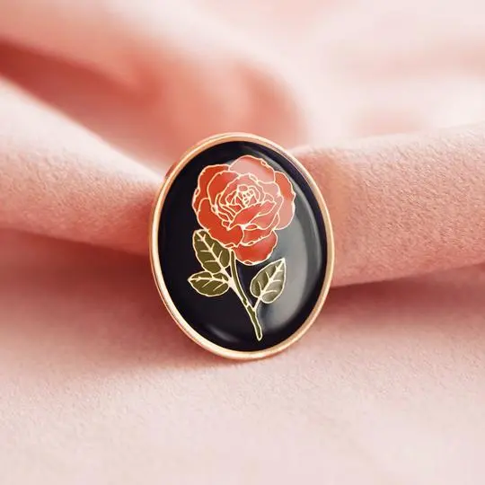 Soft Rose Enamel Pin