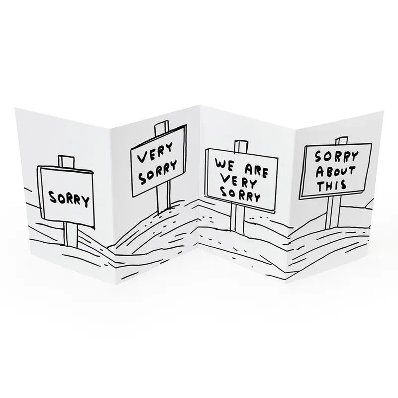 Sorry Concertina Fold Greeting Card
