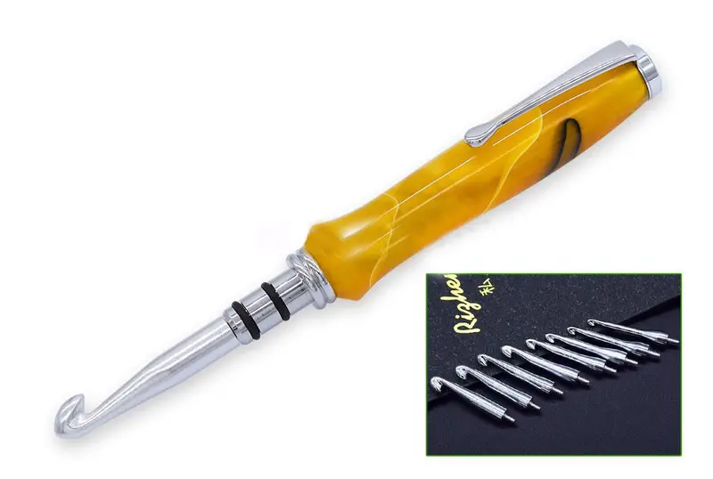 Standard Crochet Hook Set with 3/8″ Drill Bit and Instructions