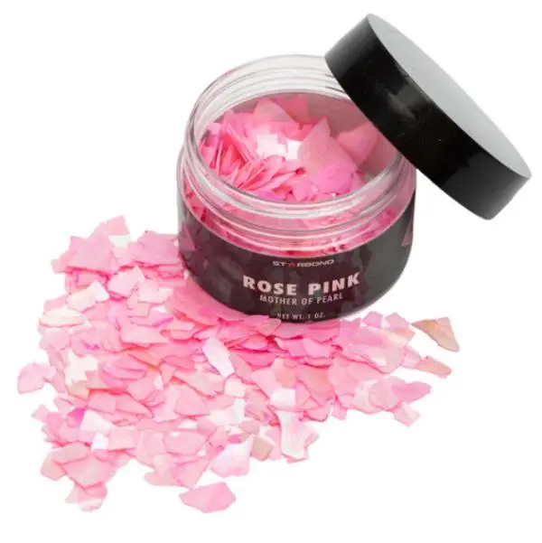 Starbond Mother of Pearl Rose Pink Flakes – Soft Hued Inlay, 1 oz
