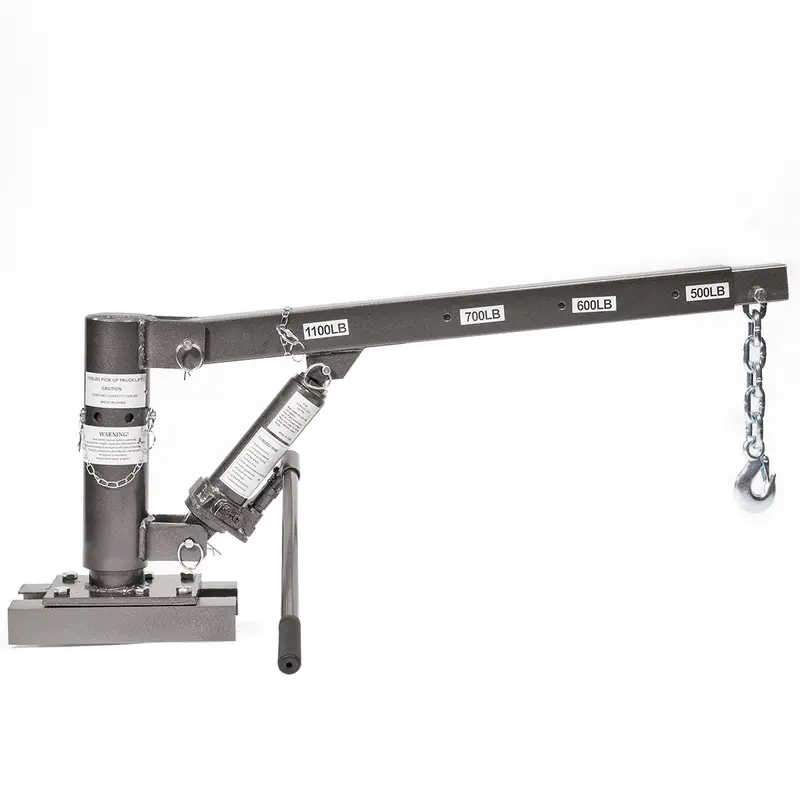 Stark USA 1/2-Ton Foldable Pickup Crane – Portable Load Hoist & Extra-Lift Truck Accessory