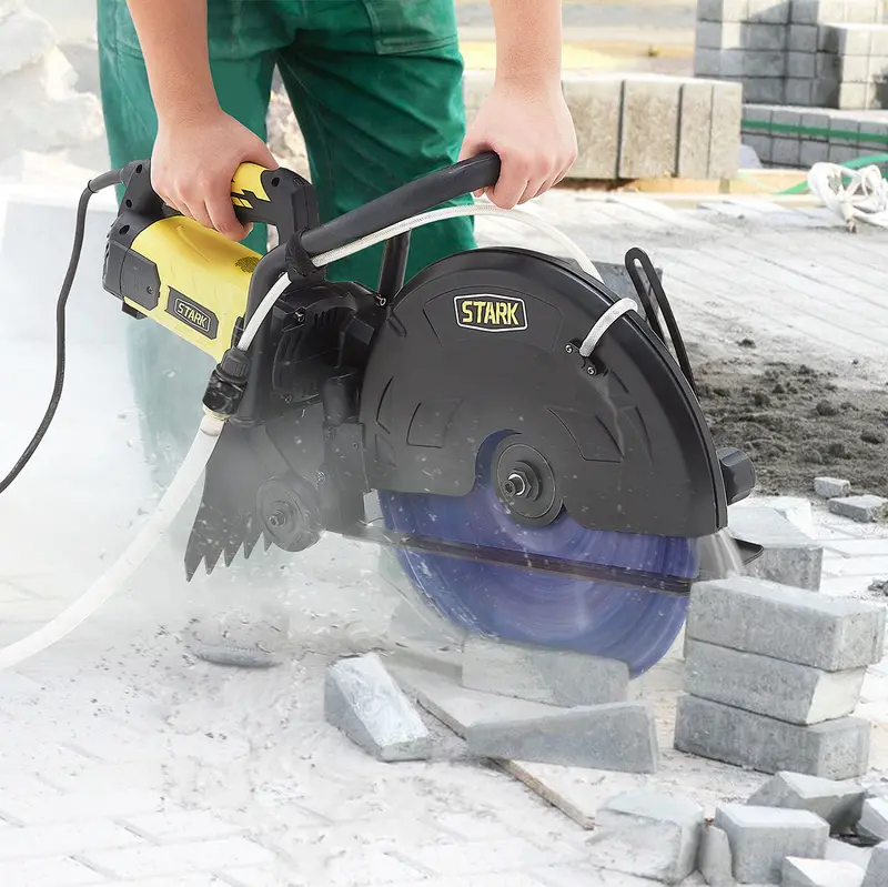 Stark USA 16″ Electric Cut-Off Saw – Wet/Dry Floor Cutter with Guide Roller & 3200W Motor