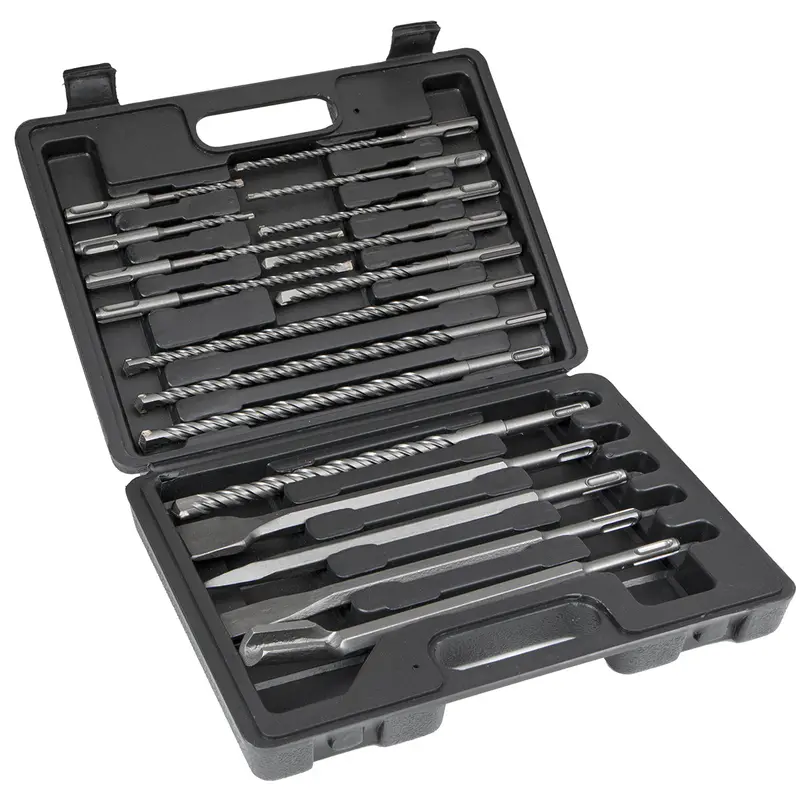 Stark USA 17-Piece SDS-Plus Concrete Drill Bit and Chisel Grooving Kit for Rotary Hammers