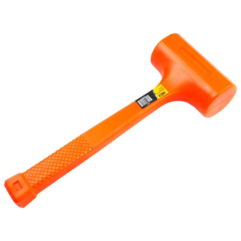 Stark USA 4 lb Dead Blow Hammer – Neon-Handle Mallet with Shock-Absorbing, Non-Slip Grip