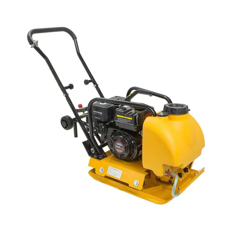 Stark USA Gas-Powered Plate Compactor – 6.5HP, 196cc Engine, 4000 lbs of Compaction Force with Integrated Water Tank