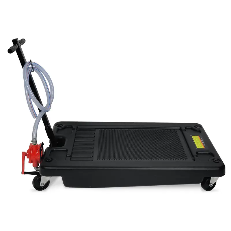Stark USA Low-Profile Oil Drain Pan – 17-Gallon Portable Catch Basin with Integrated Pump