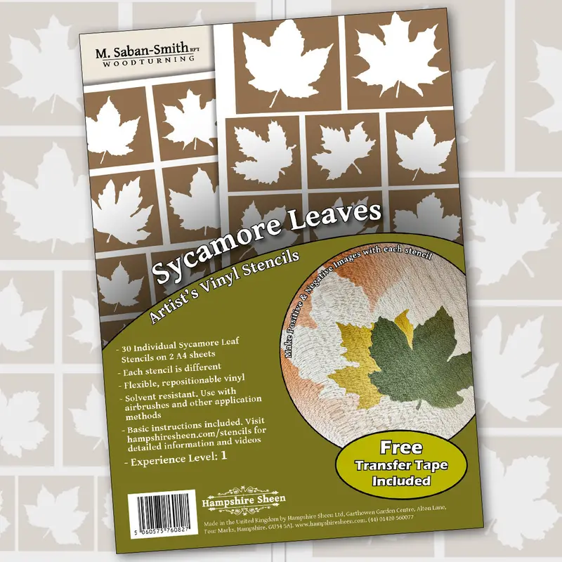 Sycamore Leaf Vinyl Stencil – Reusable Art & Decorative Cutting Template