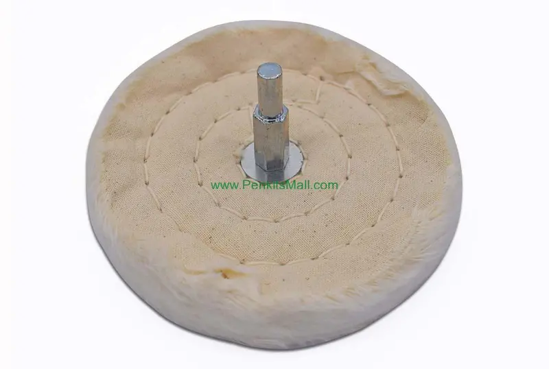 T-Shaped Polishing Mop Wheel – 100 mm Diameter, 3.937-Inch Shank, 6 mm Bore