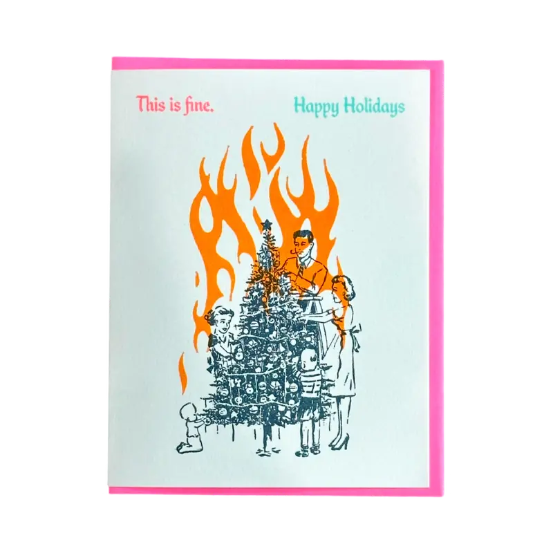 This Is Fine Holiday Card: Happy Holidays Edition