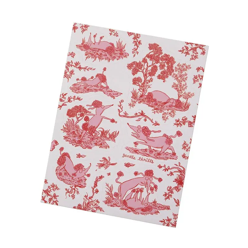 ‘Toile d’ennui’ Poodle-Themed Sticker Sheet – Artistic & Whimsical