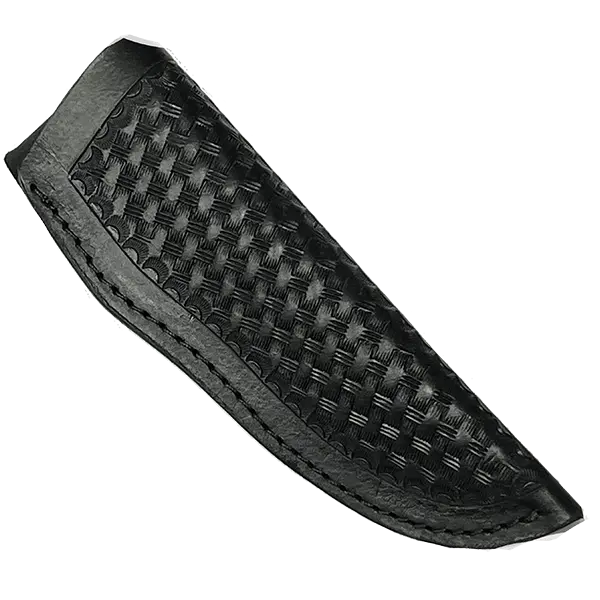 Tooled Black Basket Weave Knife Sheath – SHWW100-Blk (1 5/8″ Opening, 6 5/8″ Length)