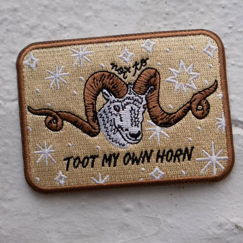 Toot My Own Horn Patch – Playful Self-Celebration Design
