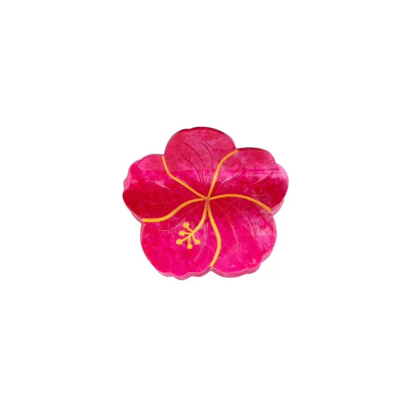 Tropical Hibiscus Claw Hair Clip