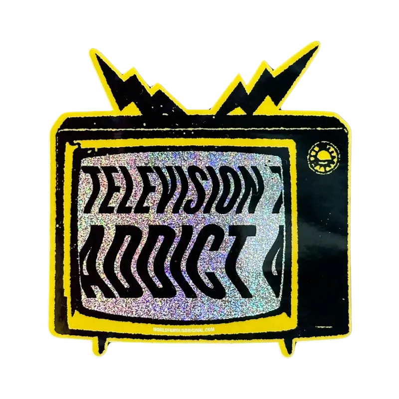 TV Obsession Glitter Sticker