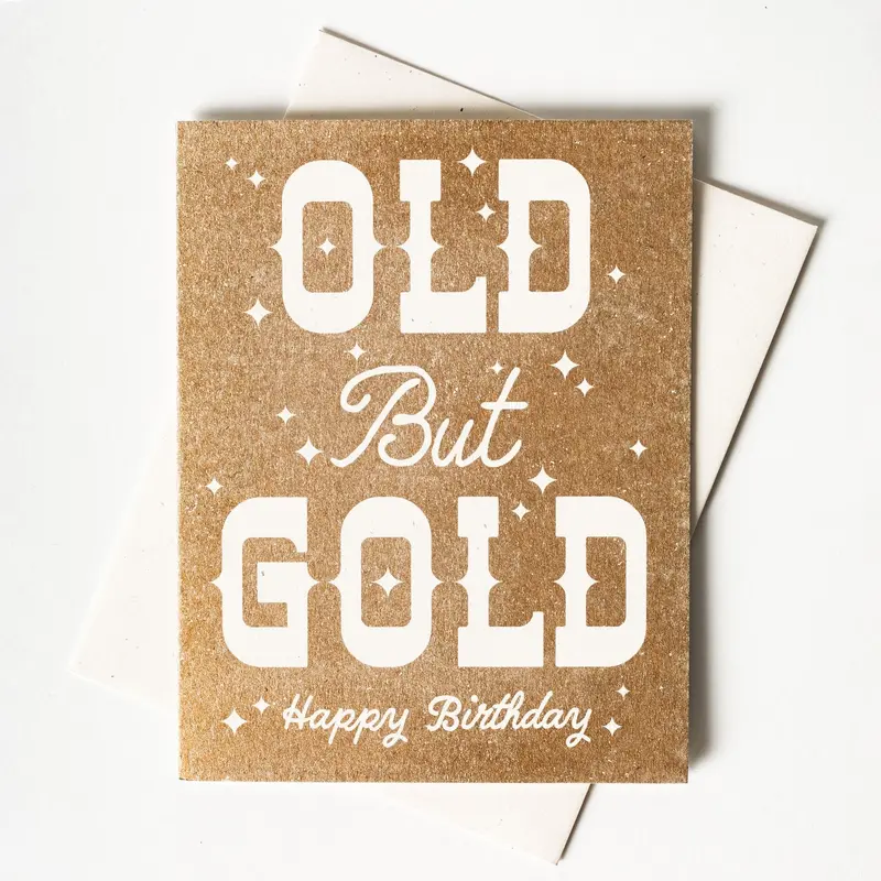Vintage-Inspired ‘Old But Gold’ Risograph Card