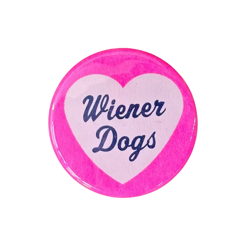 Wiener Dog Lover Button Pin