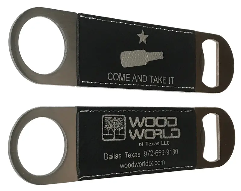 Wood-Handled Bartender Bottle Opener – ‘Come and Take It’ Engraved Design