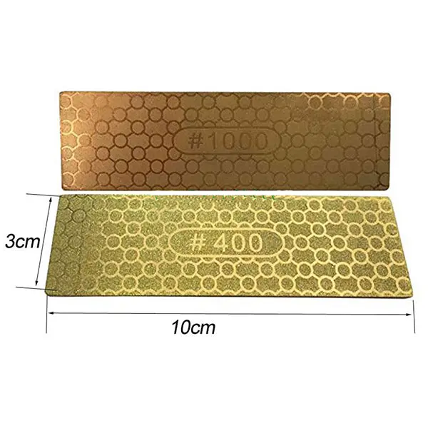 Wood World Titanium-Gold Diamond Card File – Dual Grit (400/1000), 3.94″ × 1.18″