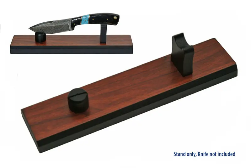 Wooden Knife Display Stand – Accommodates Blades from 6 to 14 Inches
