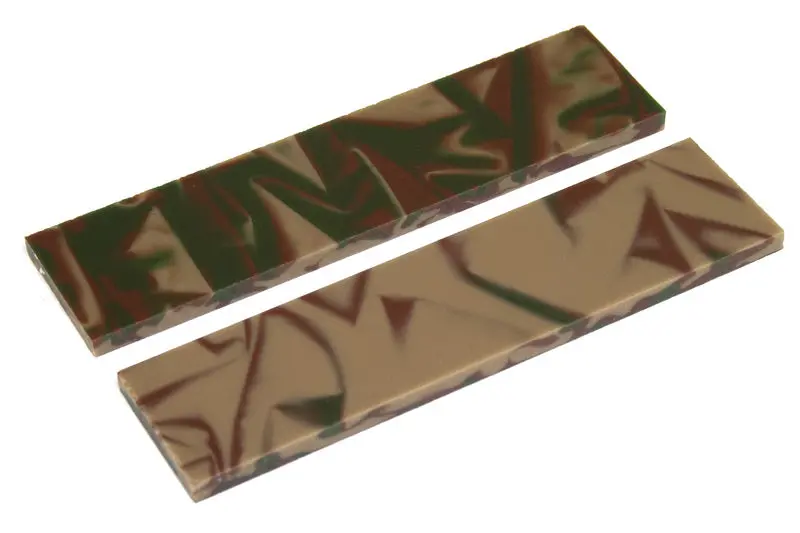 Woodland Camo Knife Handle Scales – Two-Piece Set (5″ × 1.5″ × 0.22″)