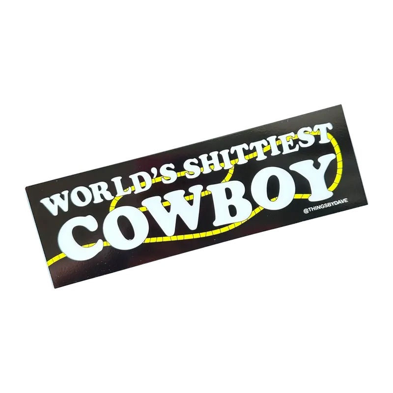 World’s Most Unconventional Cowboy Sticker
