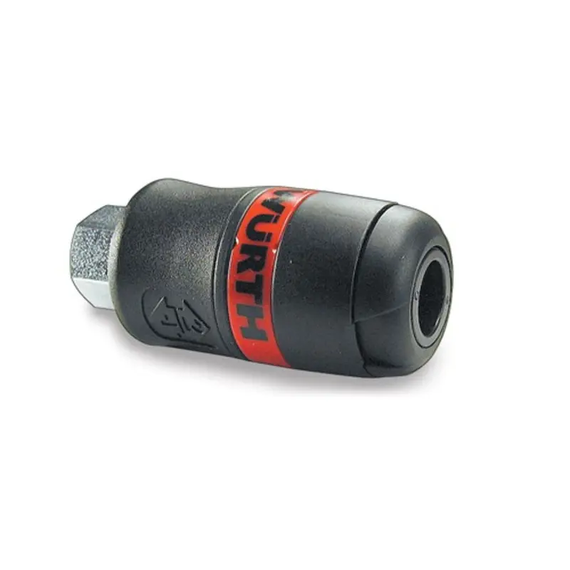 Würth Safety-Interlocked 1/4-Inch Female Air Coupler – Short Design
