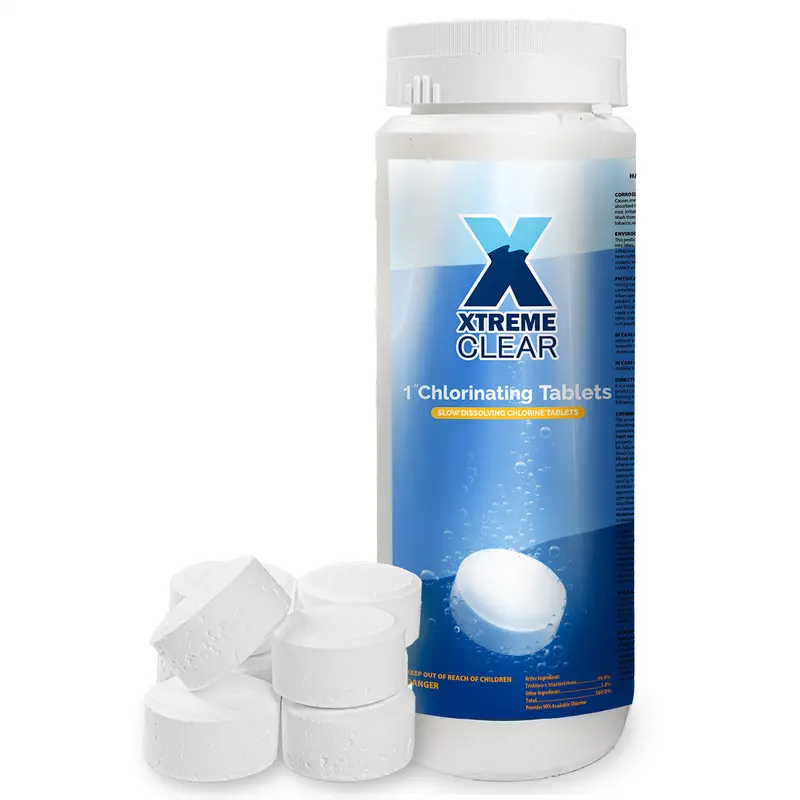 Xtremeclear 1.5 lb Pack of 1-Inch Stabilized Chlorine Tablets for Pools, Spas, and Hot Tubs