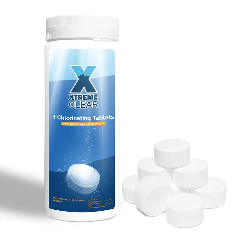 Xtremeclear 1″ Stabilized Chlorine Tablets – 1.5 lb Resealable Pack, Pool & Spa Use