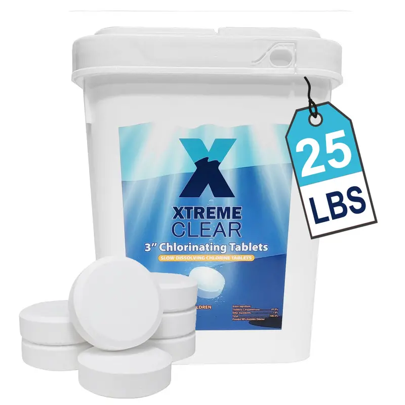 XtremeClear 3-Inch Stabilized Chlorine Tablets – 25 lb Pool & Spa Supply