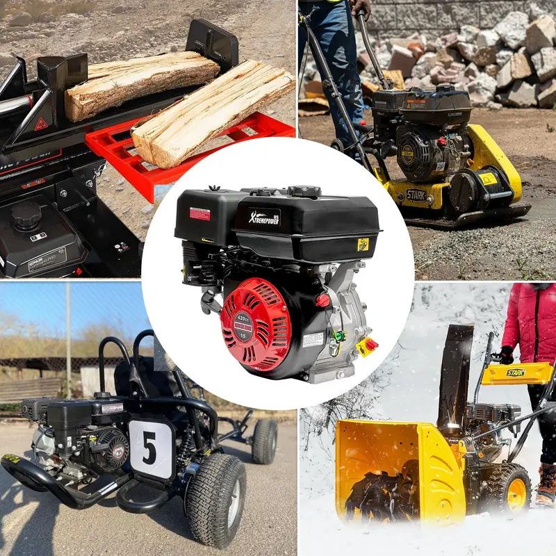 XtremepowerUS 15HP Gas-Powered Log Splitter Engine – Go-Kart Compatible Motor Replacement