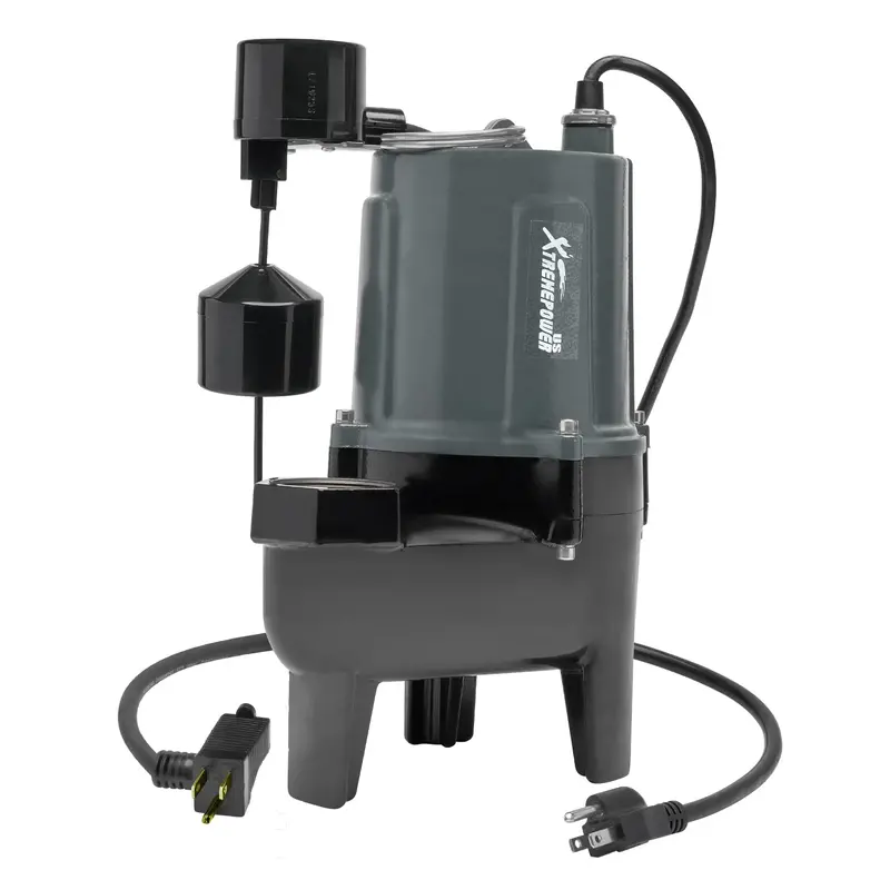 XtremepowerUS 3/4 HP Submersible Sewage Pump – 8400 GPH Cast Iron Impeller