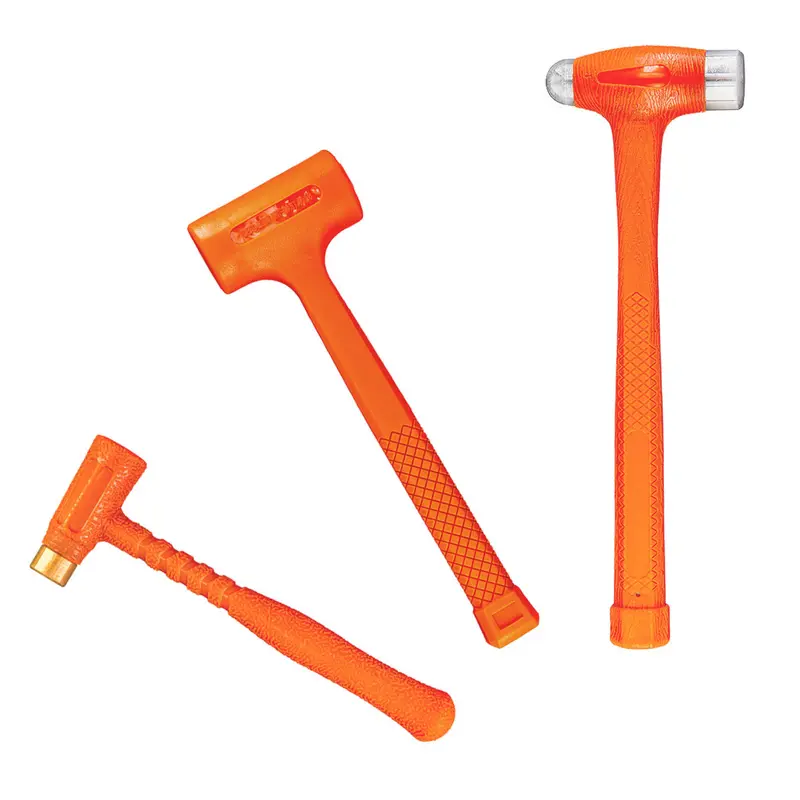 XtremepowerUS 3-Piece Dead Blow Hammer Set – Includes Brass & Ball-Peen Hammers