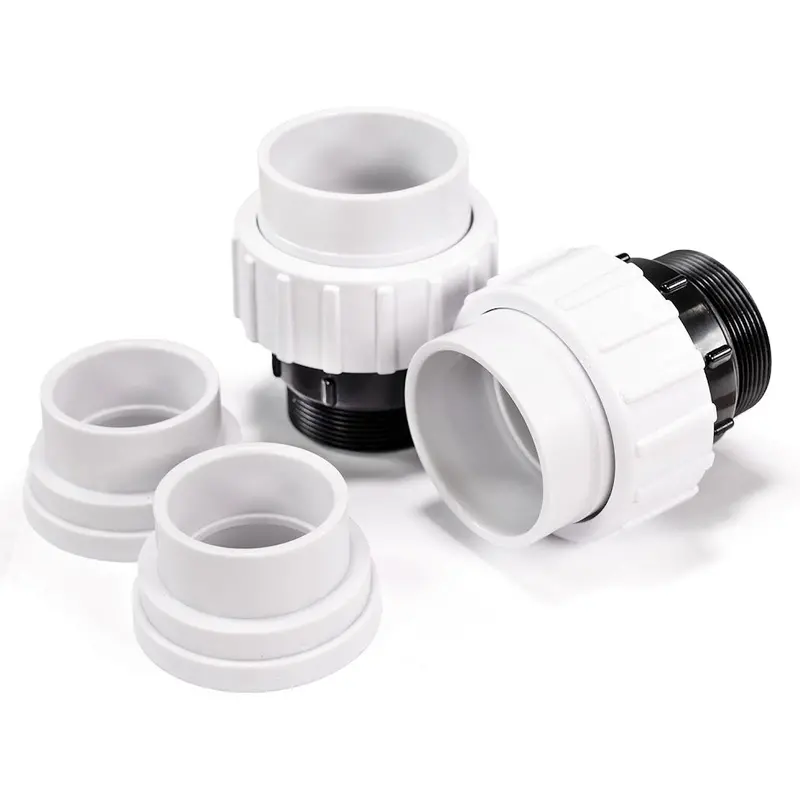 XtremepowerUS 4-Pack Universal Union Fittings – 2″ NPT × 1.5″/2″ Slip-On Replacement Connectors