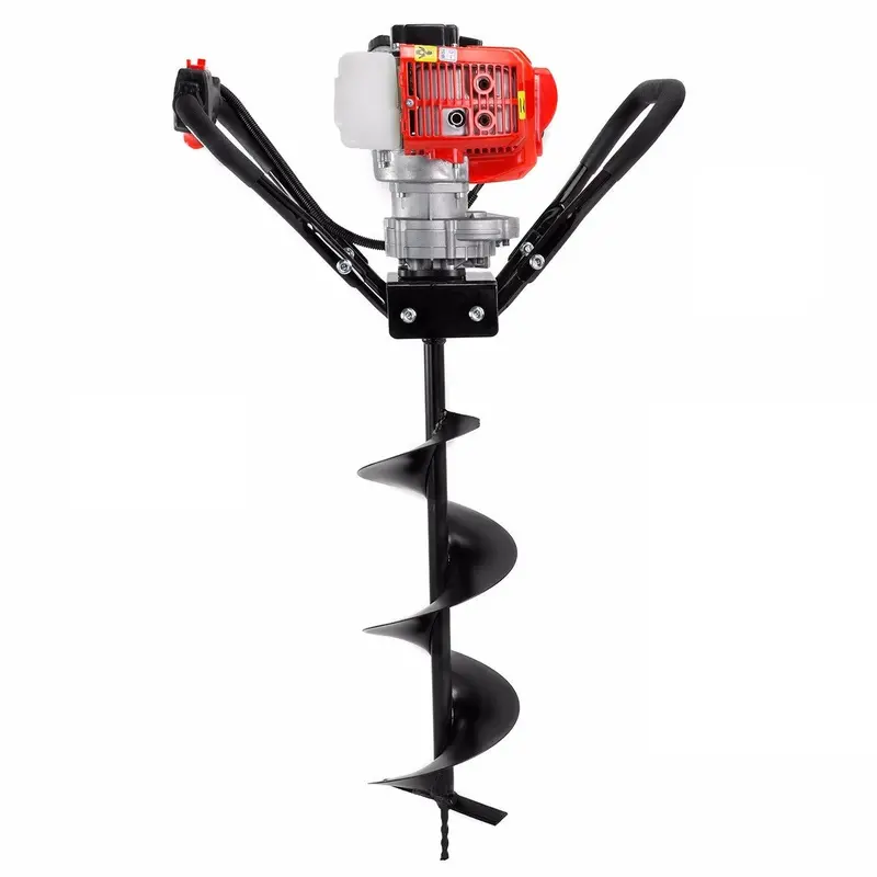 XtremepowerUS 43cc Gas-Powered Post Hole Digger with 8″ Auger Bit