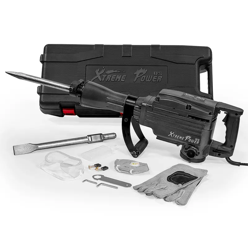 XtremepowerUS 61103 2200W Electric Jack Hammer – Point & Chisel Bit Kit Included