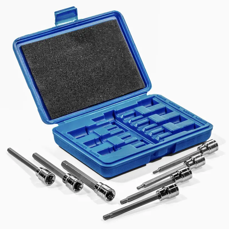 XtremepowerUS 7-Piece 3/8-Inch Drive Extra-Long SAE Hex Bit Socket Set — Precision Allen Fit