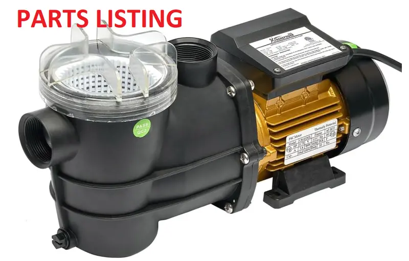 XtremePowerUS 75117 0.75HP Above-Ground Pool Pump Parts Diagram