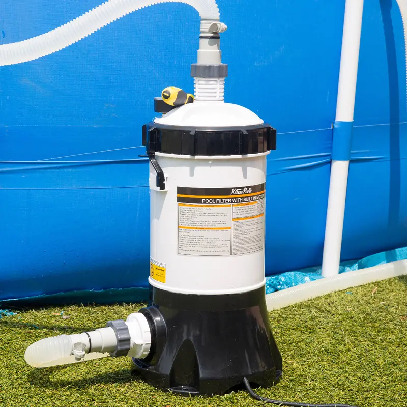 XtremepowerUS All-in-One Pool Filter System – Cartridge-Based Above-Ground Filter with Integrated Pump