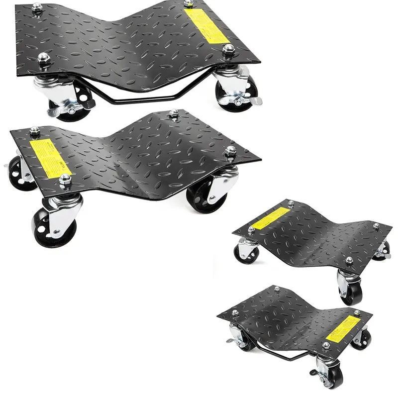 XtremepowerUS Car Dolly Set – 12″ x 16″ Premium Wheel Skates for Vehicle Repairs and Moves