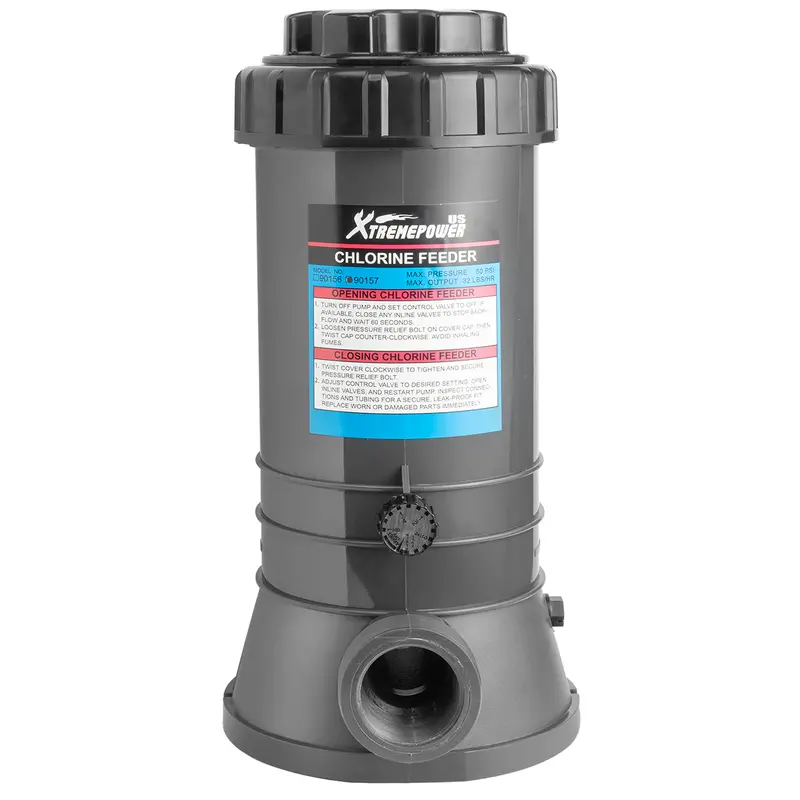 XtremepowerUS In-Line Automatic Pool Chlorinator – 9-Lb Capacity for In-Ground & Above-Ground Pools