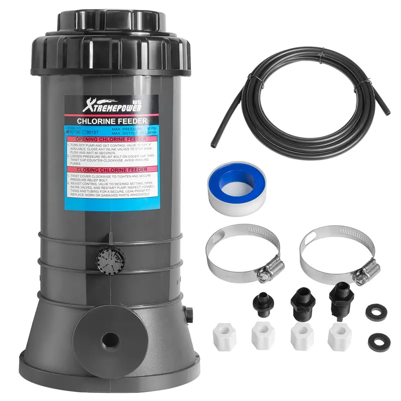 XtremepowerUS Off-Line Automatic Pool Chlorinator – 9-Lb Capacity for Flexible Installation