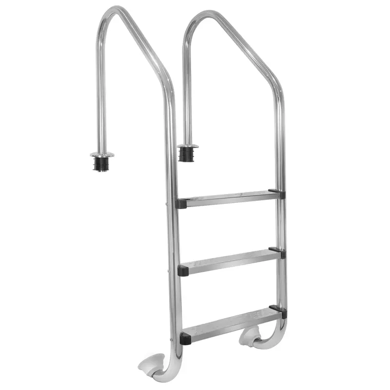 XtremepowerUS Stainless Steel 3-Step In-Ground Pool Ladder – Corrosion-Resistant & Secure