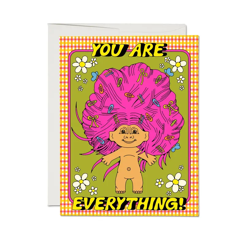 You Are Everything! – Vintage-Style Troll Doll Card