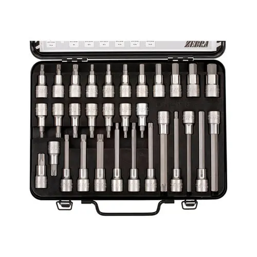ZEBRA 1/2″ Drive 31-Piece Socket Set: Torx®, 12-Point, and Allen®