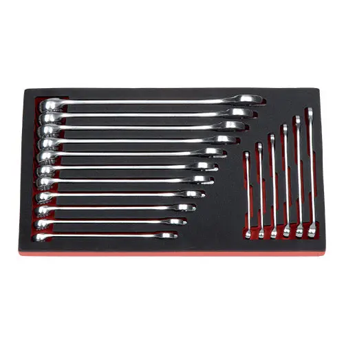 ZEBRA 17-Piece Combination Wrench Set with Custom Foam Storage