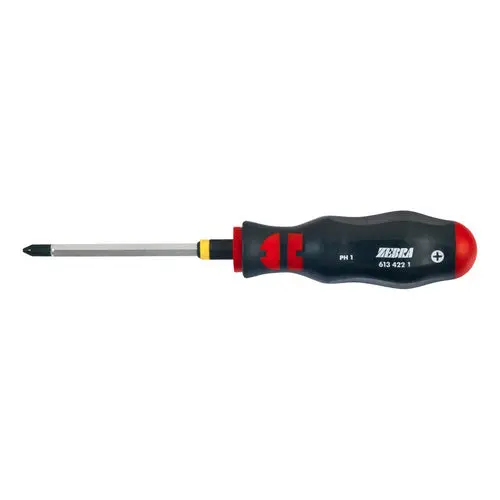 ZEBRA PH2 Phillips Driver – Industrial Hexagonal Handle with Wrench Compatibility, 100mm