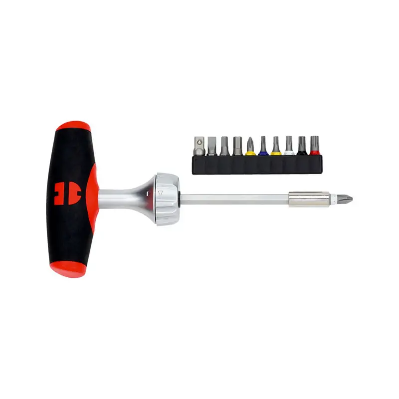 ZEBRA T-Handle Ratchet Screwdriver with 11-Piece Bit Kit
