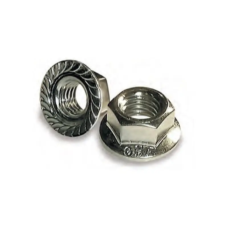 Zinc-Plated Flange Nut – M10×1.25, 14mm Width