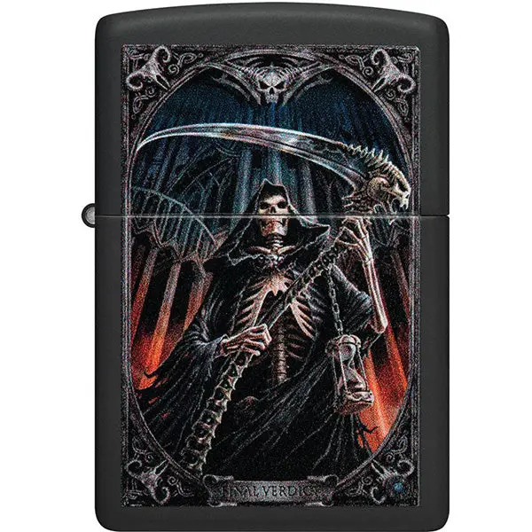 Zippo Anne Stokes Grim Reaper Lighter – Artistic Engraved Finish